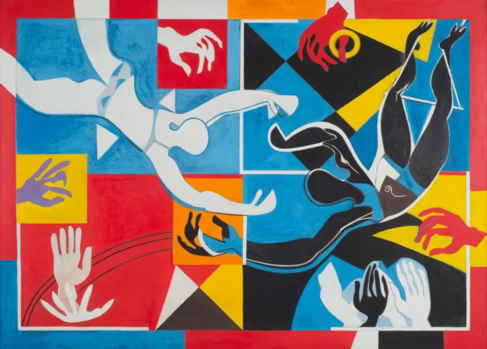 gilot-weinsteingallery-francoise-gilot-applause-blue-acrobats-1973