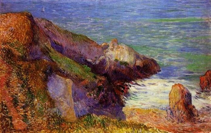 rocks-Rocks on the breton coast 1888.